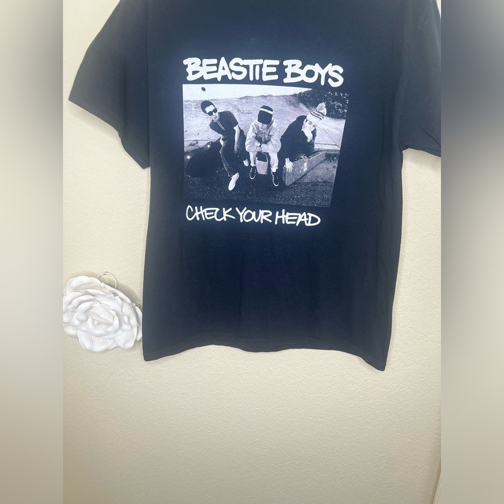 NTM: Retro Beastie Boys Unisex Black & White Graphic Check Your Head Album Sz L - Picture 4 of 12